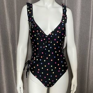 California Sunshine Polka Dot One Piece Swimsuit